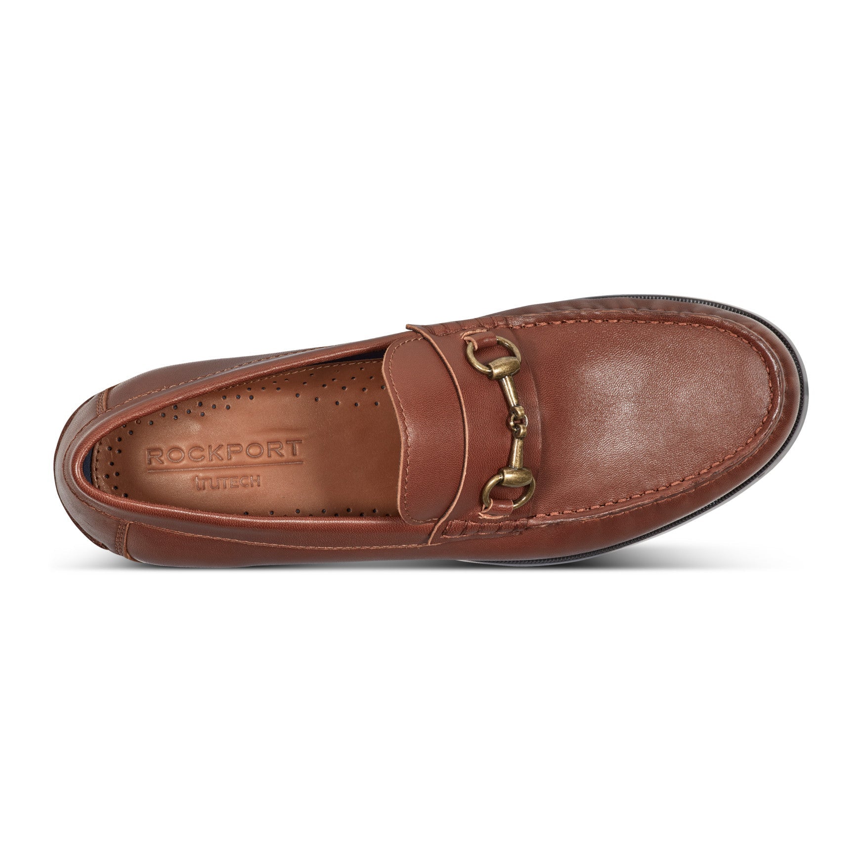 Men Rockport Whit Classic Bit Loafers Dark Brown Leather