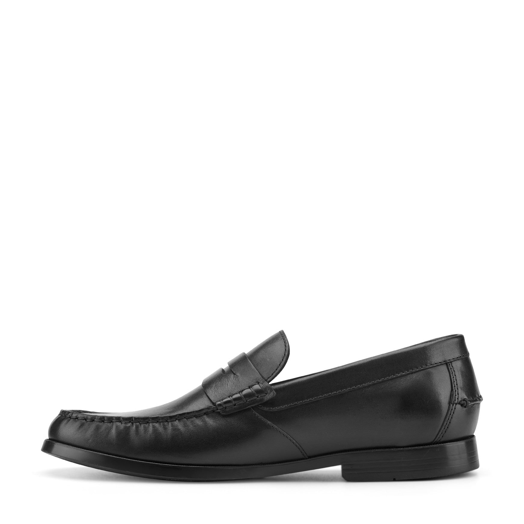 Men Rockport Willcox Classic Penny Loafers Black Leather