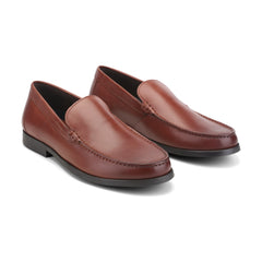 Men Rockport Whitley Loafers Dark Natural