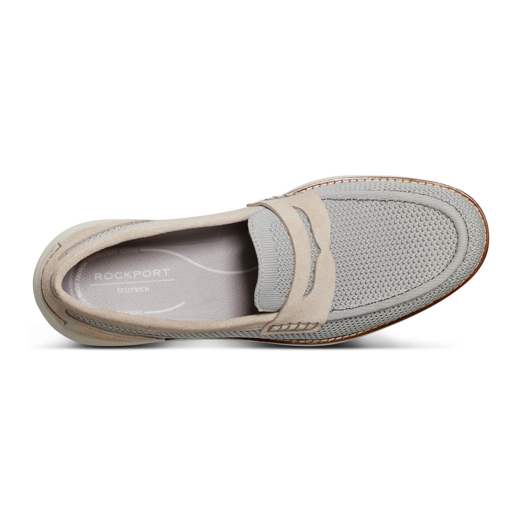 Men Rockport Lance Loafers Taupe
