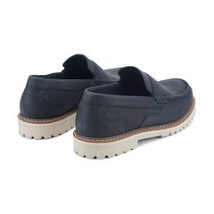 Men Rockport Maverick Penny Loafers New Dress Blues Leather