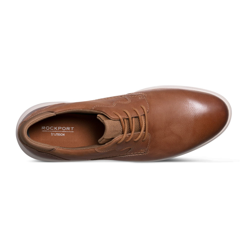 Men Rockport Noah Oxford Medium Natural Leather