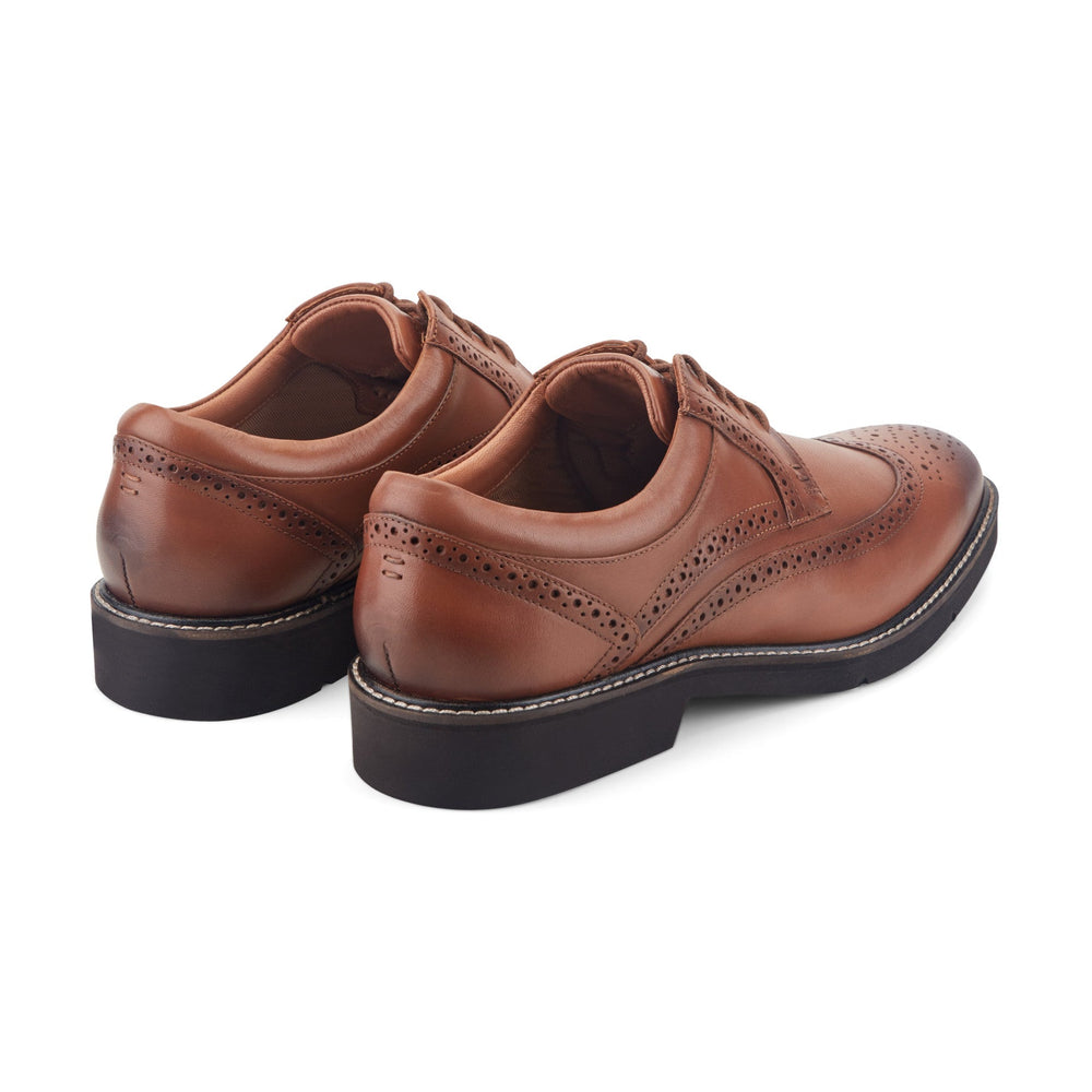 Men Rockport Fallo Dress Lace-up Almond Toe Oxfords Medium Natural Leather