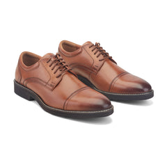 Men Rockport Findlay Dress Lace-up Almond Toe Oxfords Medium Natural Leather