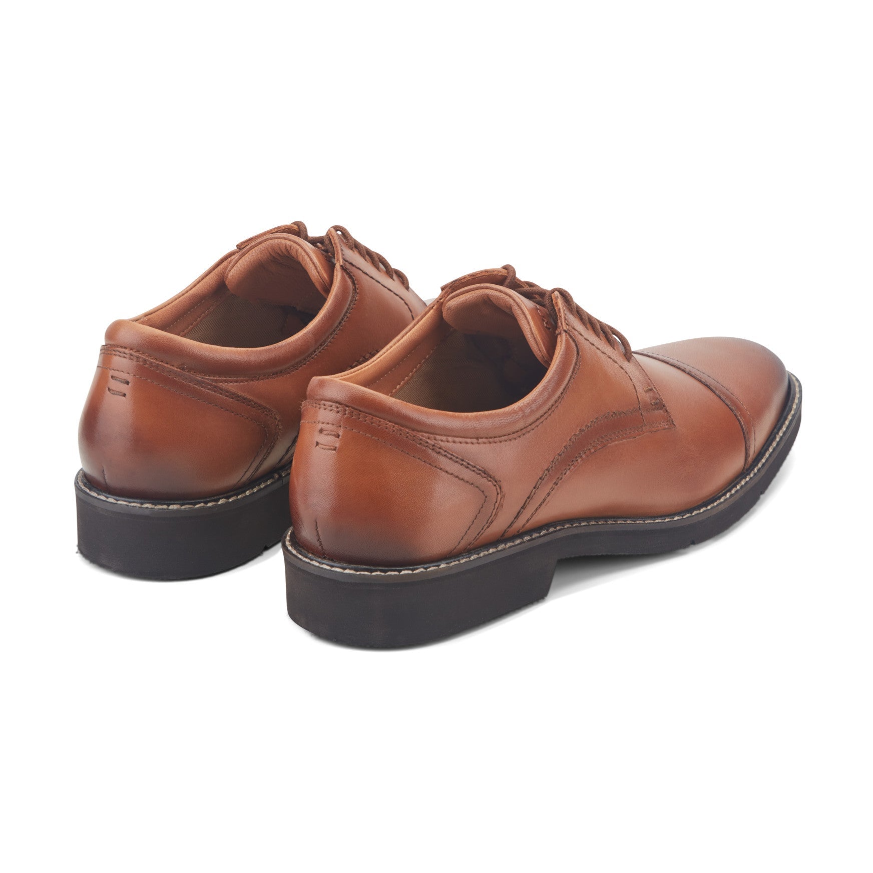Men Rockport Findlay Dress Lace-up Almond Toe Oxfords Medium Natural Leather