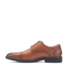 Men Rockport Findlay Dress Lace-up Almond Toe Oxfords Medium Natural Leather