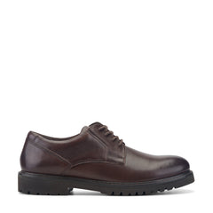 Men Rockport Maverick Plain Toe Oxford Dark Brown Leather