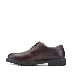 Men Rockport Maverick Plain Toe Oxford Dark Brown Leather