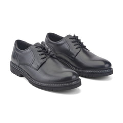 Men Rockport Maverick Plain Toe Oxford Black Leather