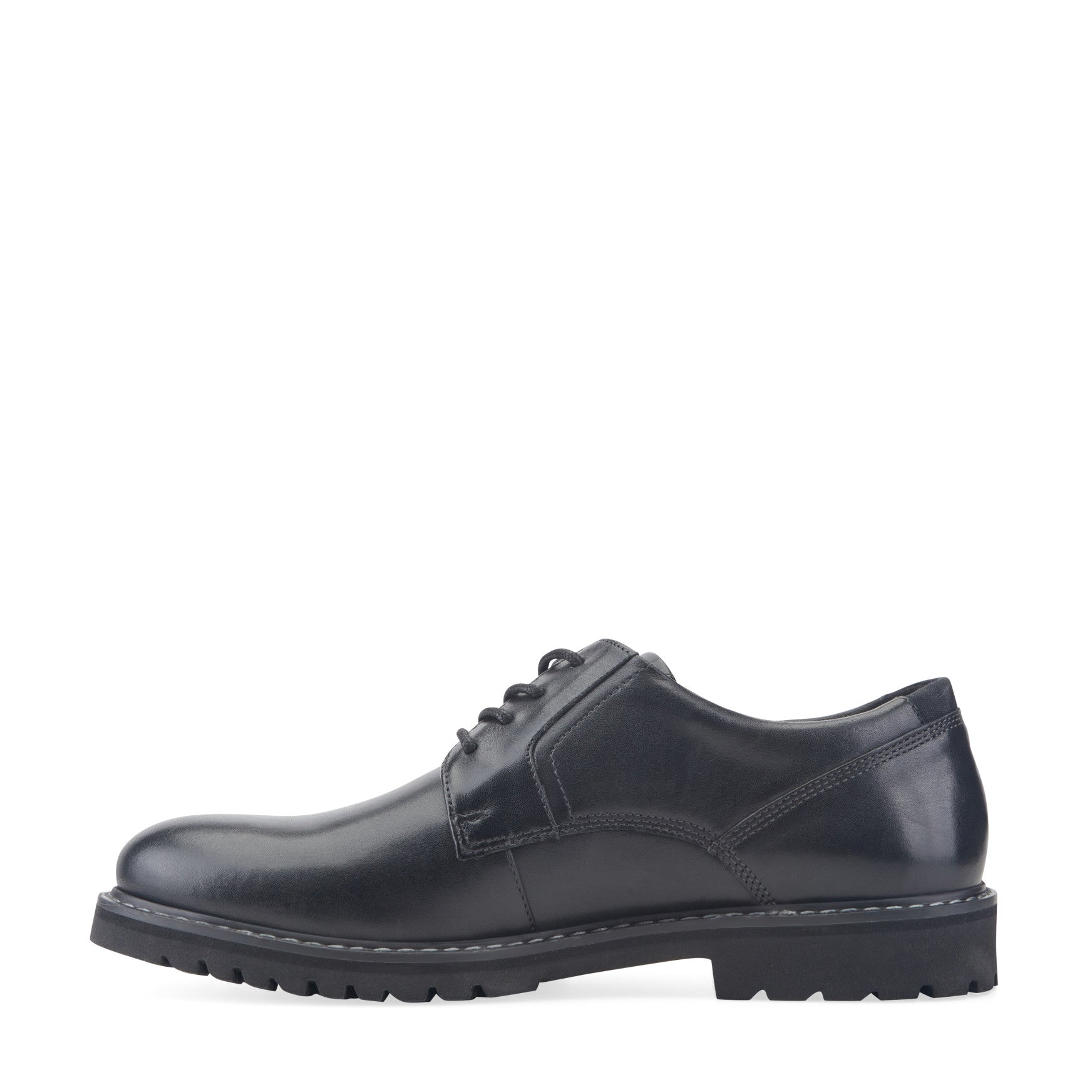 Men Rockport Maverick Plain Toe Oxford Black Leather