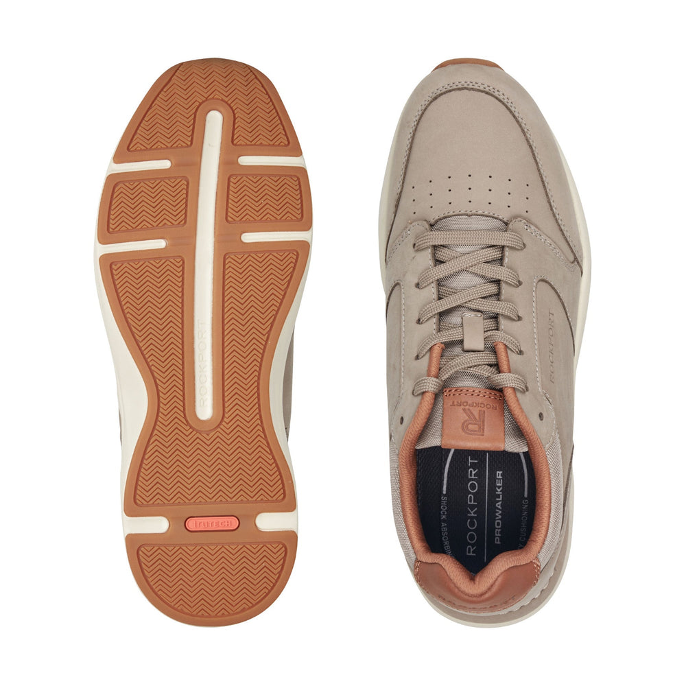 Men Rockport ProWalker Tour Lace-up Casual Sneakers Taupe