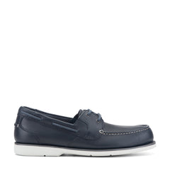 Men Rockport Southport Boat Shoe Dark Blue Leather