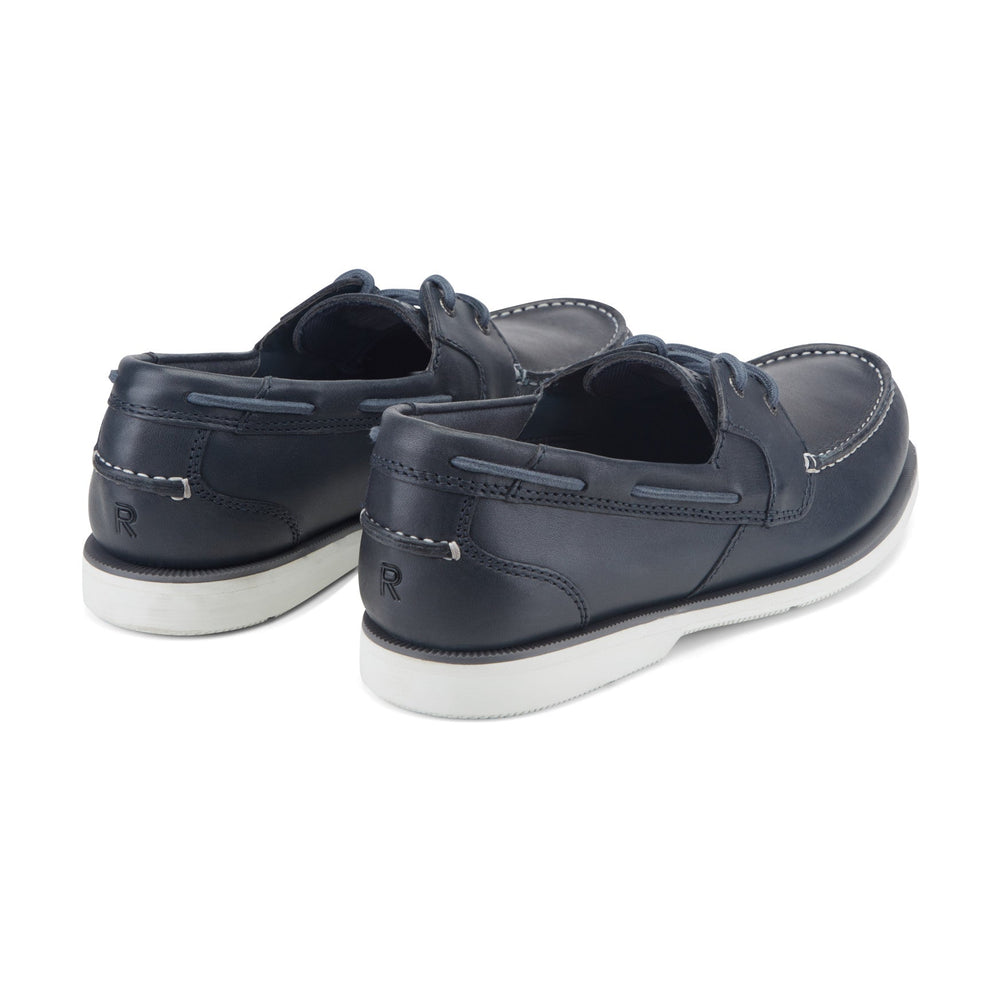 Men Rockport Southport Boat Shoe Dark Blue Leather