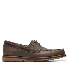 Men Rockport Southport Boat Shoe Oat Brown Leather