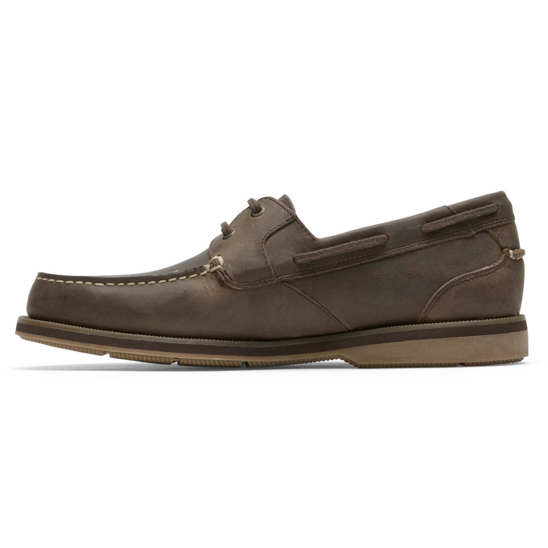Men Rockport Southport Boat Shoe Oat Brown Leather