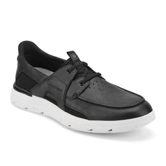 Men Rockport Seadon Step Activated Sneakers Black Leather
