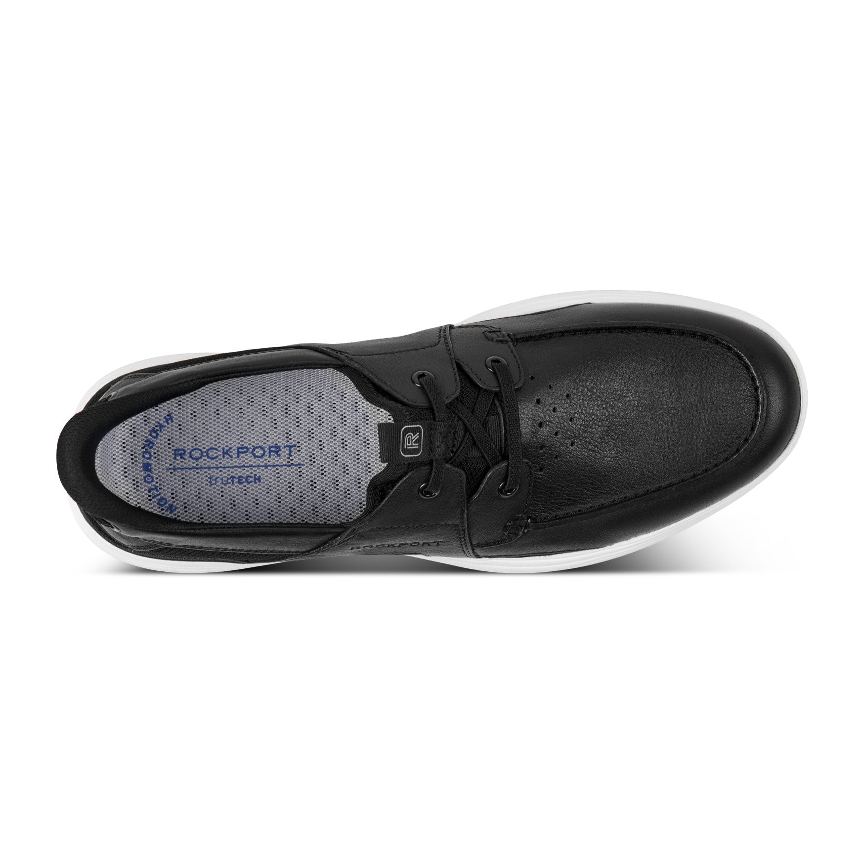 Men Rockport Seadon Step Activated Sneakers Black Leather