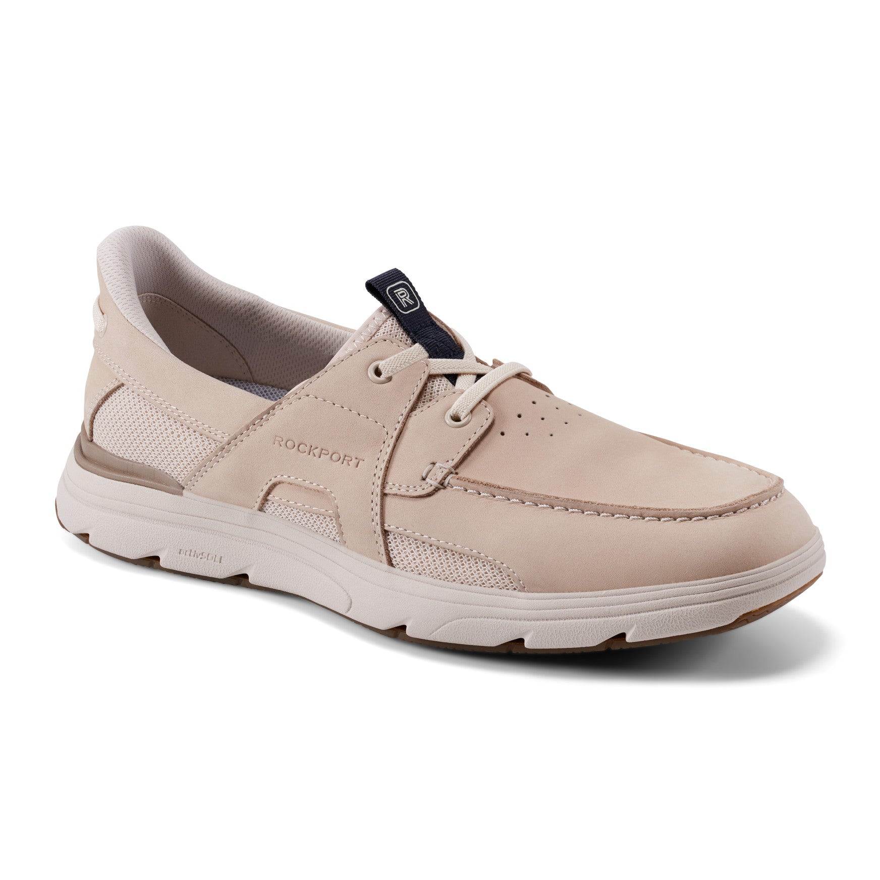 Men Rockport Seadon Step Activated Sneakers Taupe Nubuck