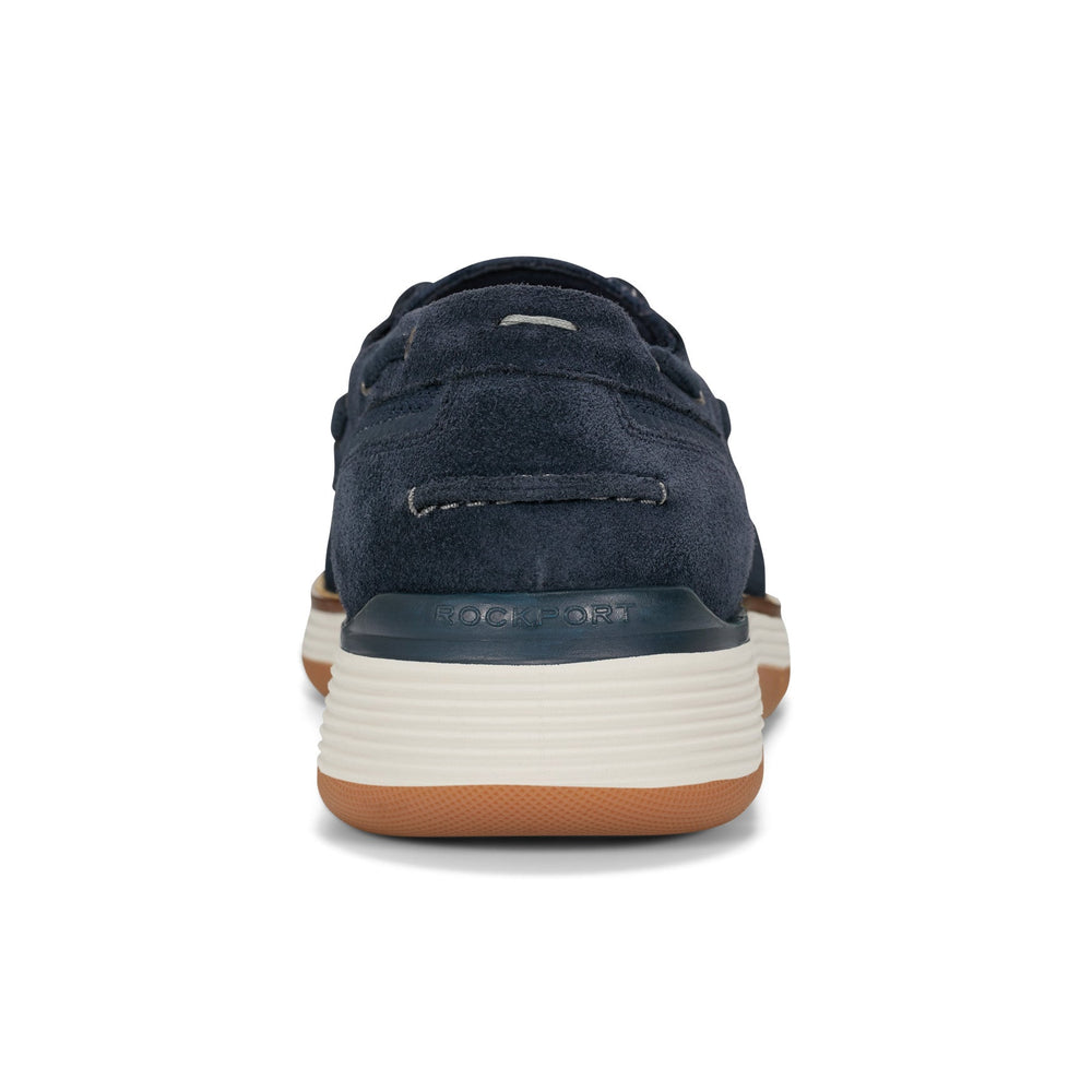 Men Rockport Lyall Boat Shoes Dark Blue