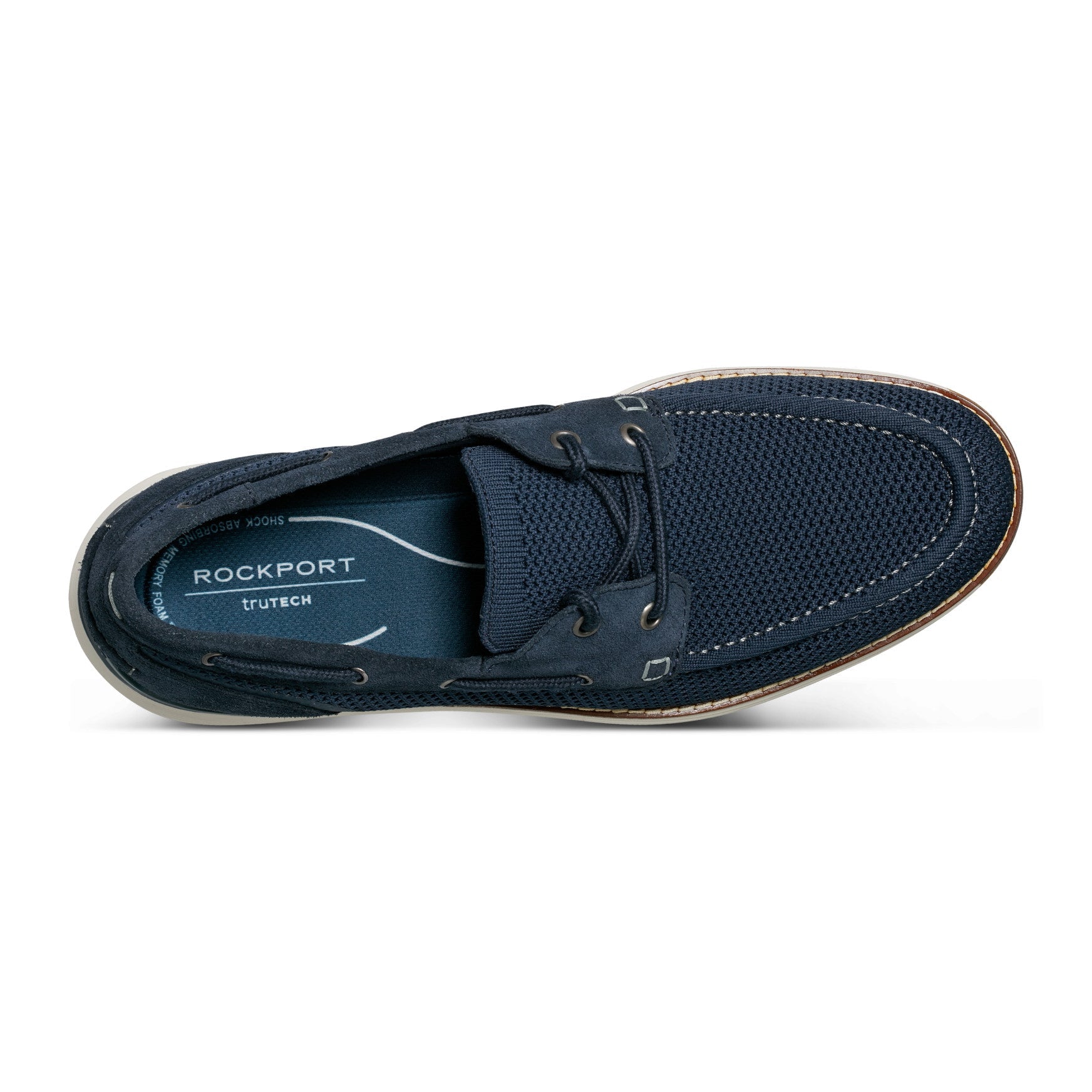 Men Rockport Lyall Boat Shoes Dark Blue