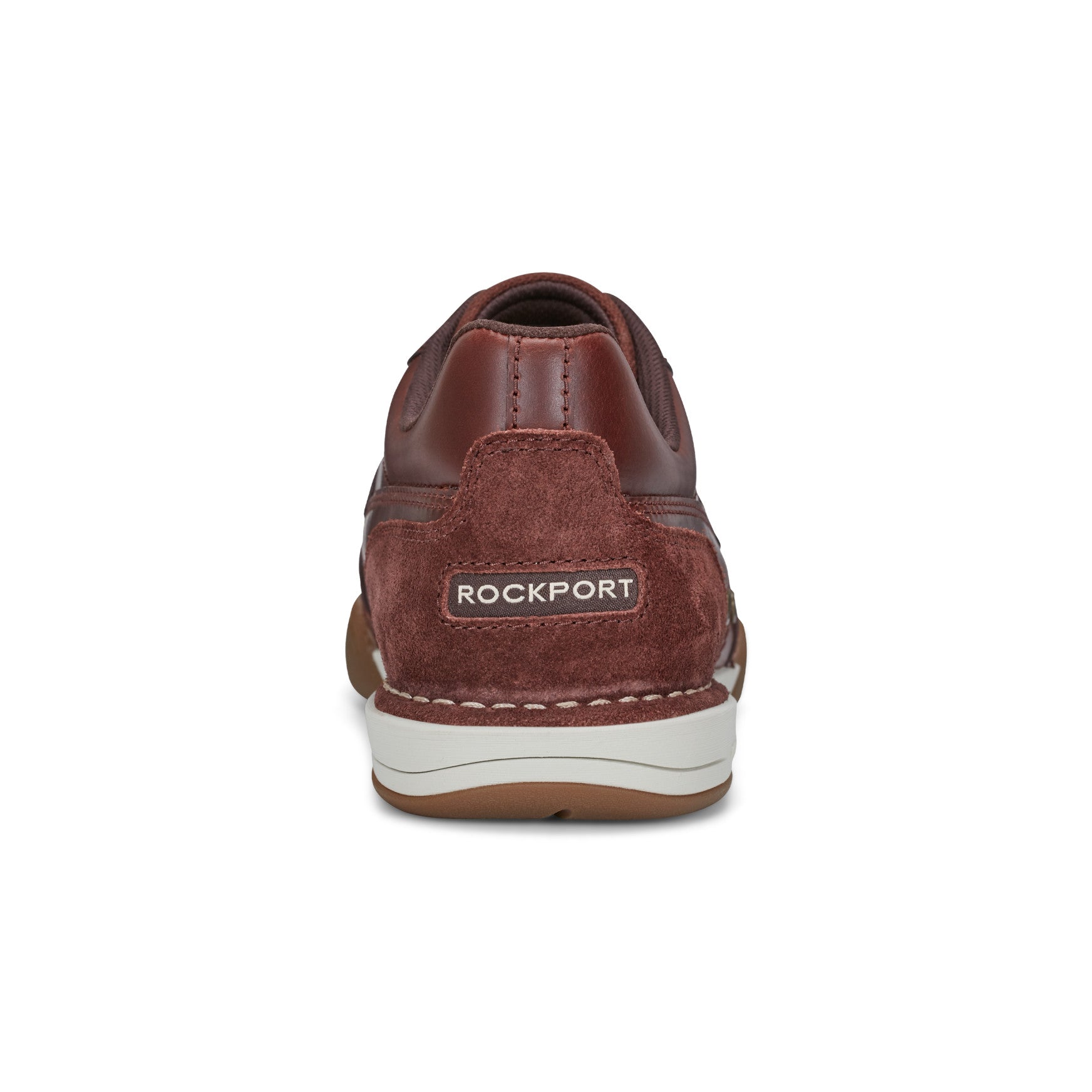 Men Rockport Wentworth Round Toe Casual Flat Boat Shoe Dark Natural