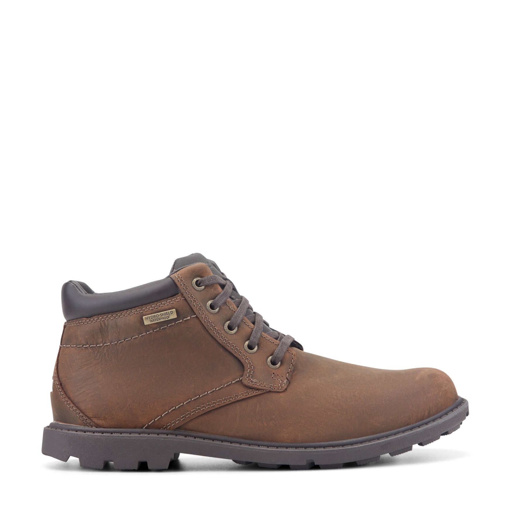 Men Rockport Storm Surge Plain Toe Boot Tan Leather
