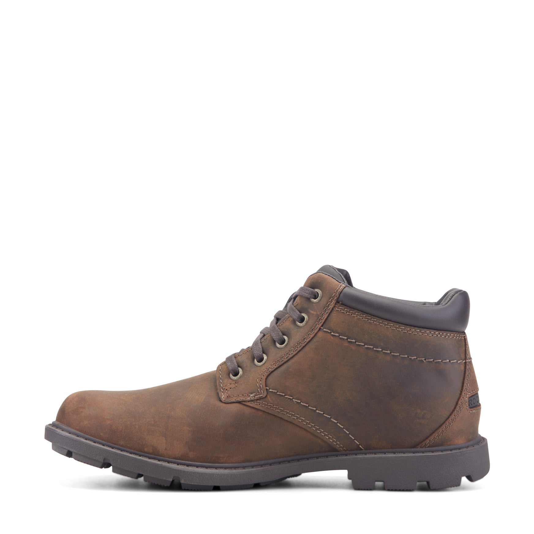 Men Rockport Storm Surge Plain Toe Boot Tan Leather