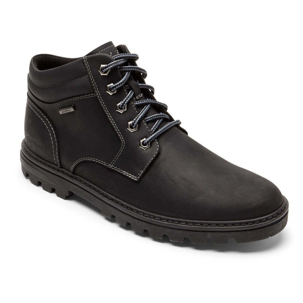 Men Rockport Weather or Not Waterproof Boot Black Suede