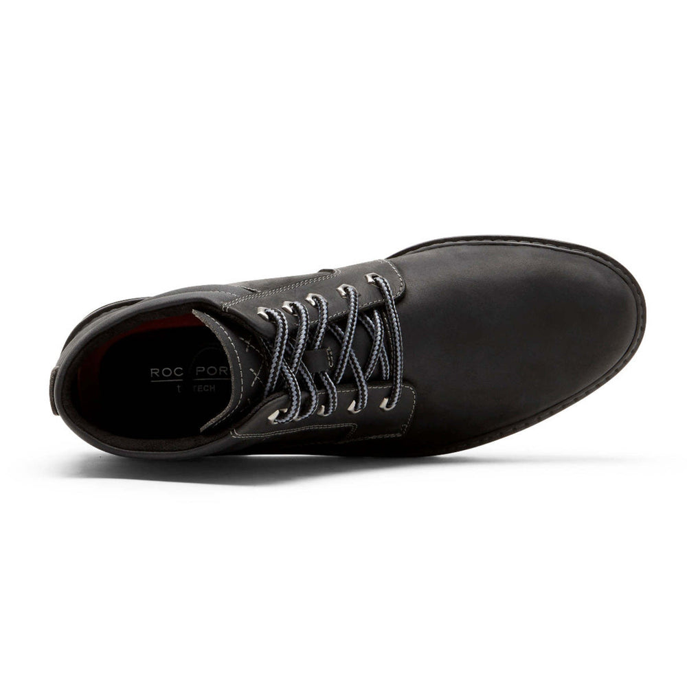 Men Rockport Weather or Not Waterproof Boot Black Suede