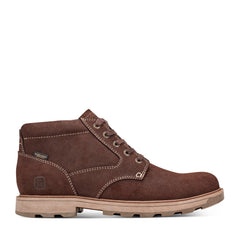 Men Rockport Seamus Waterproof Casual Lace-up Boots Dark Brown Suede