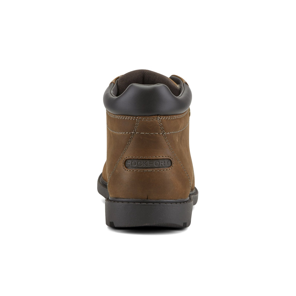 Men Rockport Rugged Bucks Waterproof Boot Tan Leather