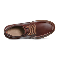 Men Rockport Wentworth Round Toe Casual Flat Boat Shoe Dark Natural