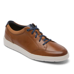 Men Rockport Total Motion Court Blucher Lace-up Casual Sneakers Medium Natural Leather