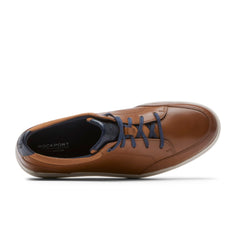 Men Rockport Total Motion Court Blucher Lace-up Casual Sneakers Medium Natural Leather