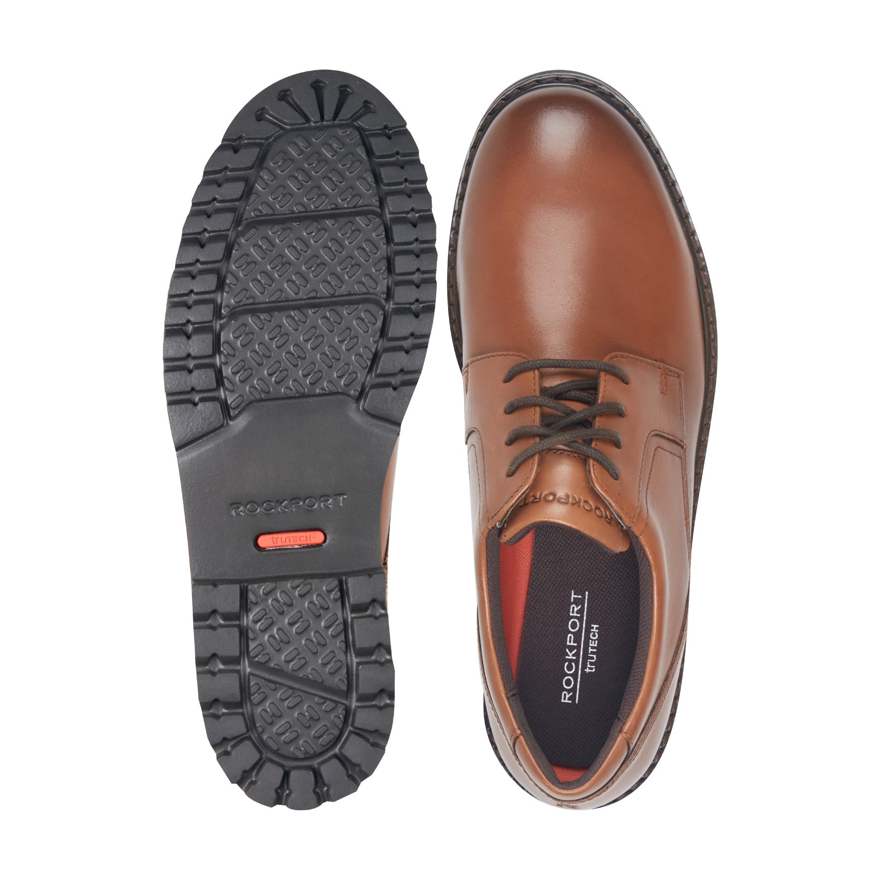 Men Rockport Maverick Plain Toe Oxford Medium Natural Leather