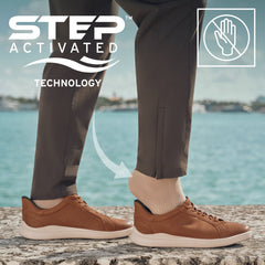 Men Rockport Tristen Step Activated Lace-Up Light Natural
