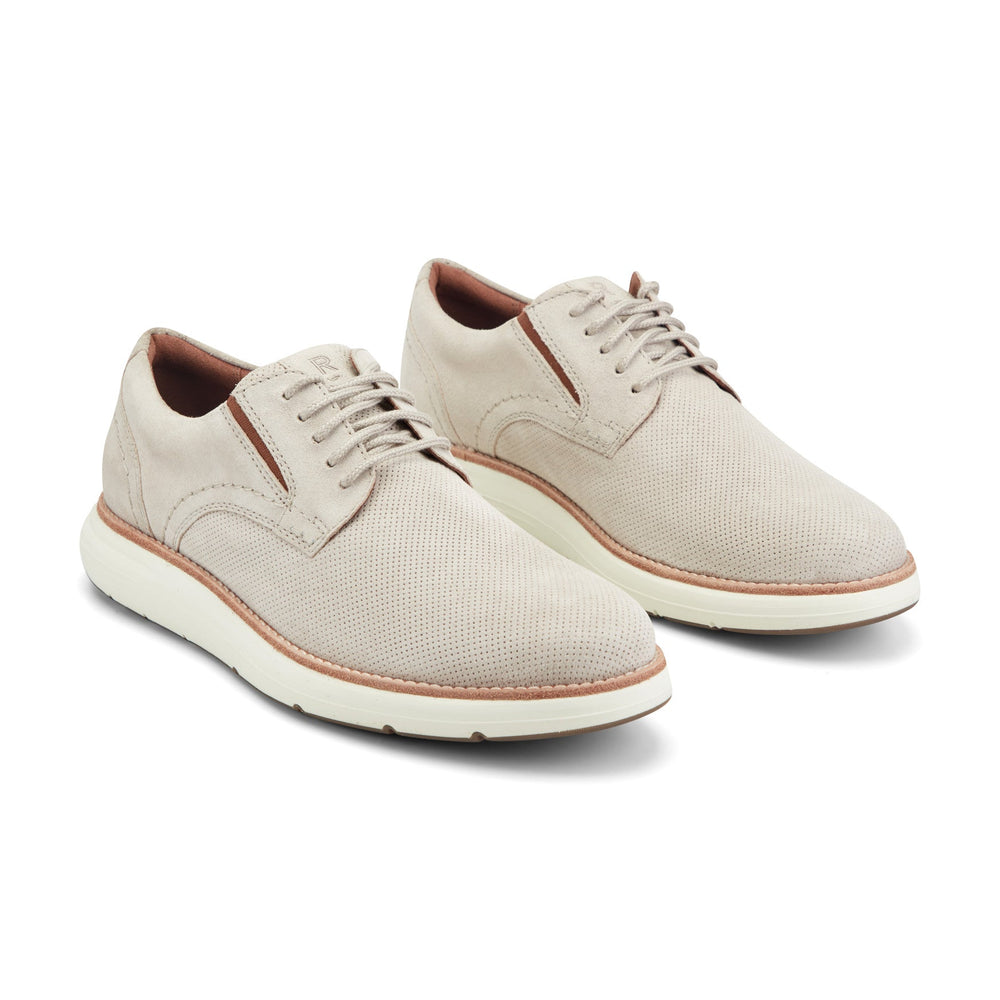 Men Rockport Total Motion Cadman Casual Lace-up Oxford Sneakers Taupe Suede