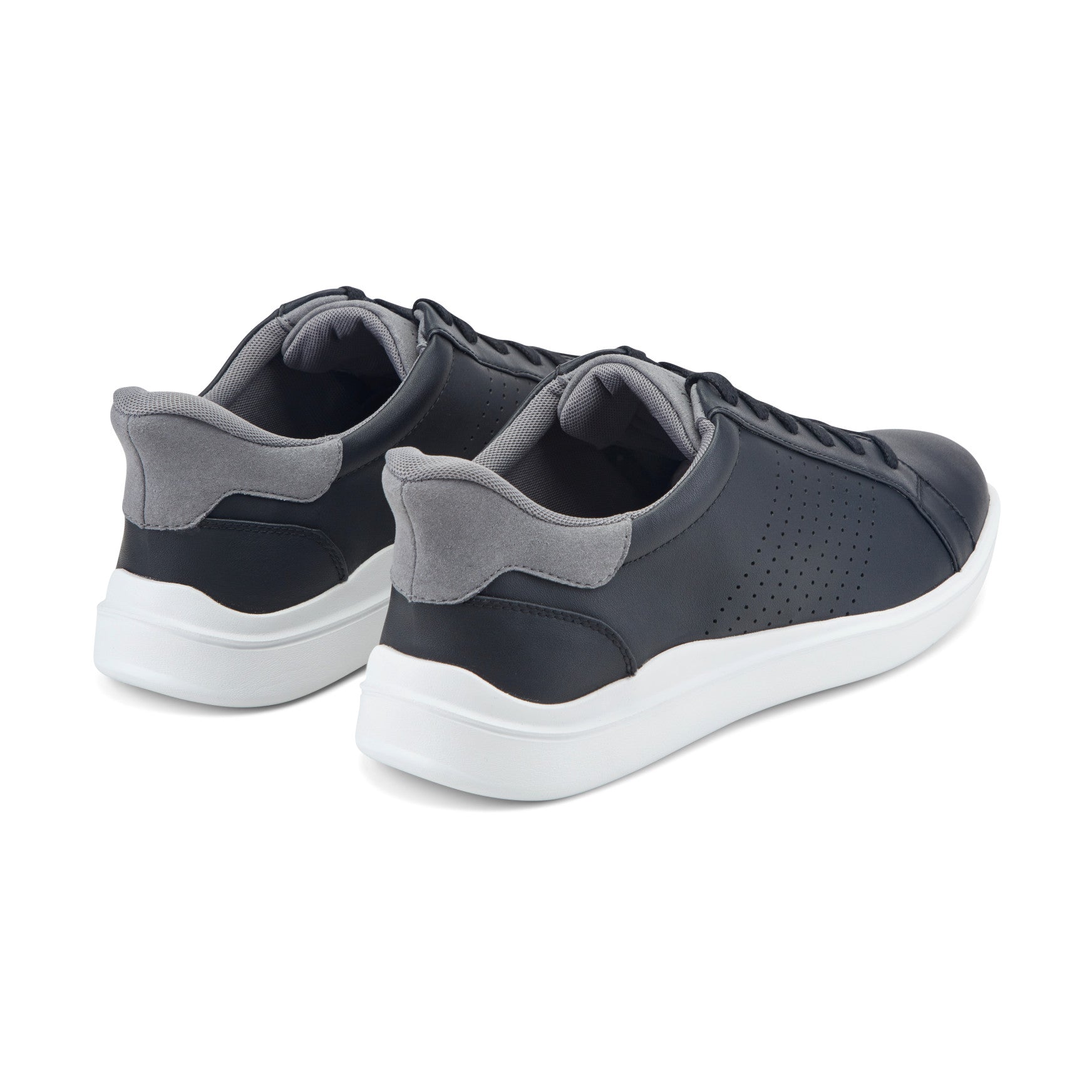 Men Rockport Tristen Step Activated Lace-Up Black Leather