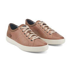 Men Rockport Colle Lace-to-Toe Sneaker Tan Leather