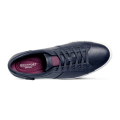Men Rockport Colle Lace-to-Toe Sneaker Dark Blue Leather