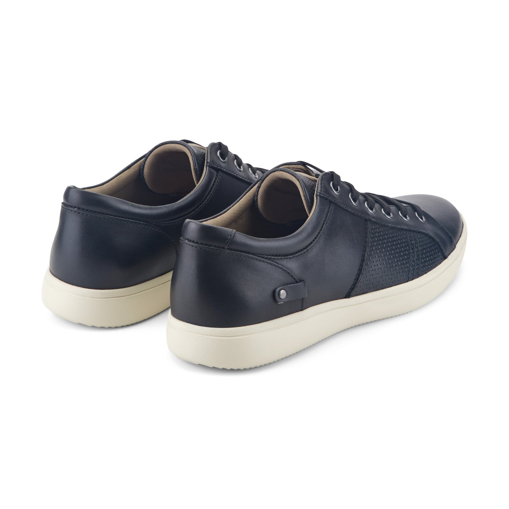 Men Rockport Colle Lace-to-Toe Sneaker Black Leather