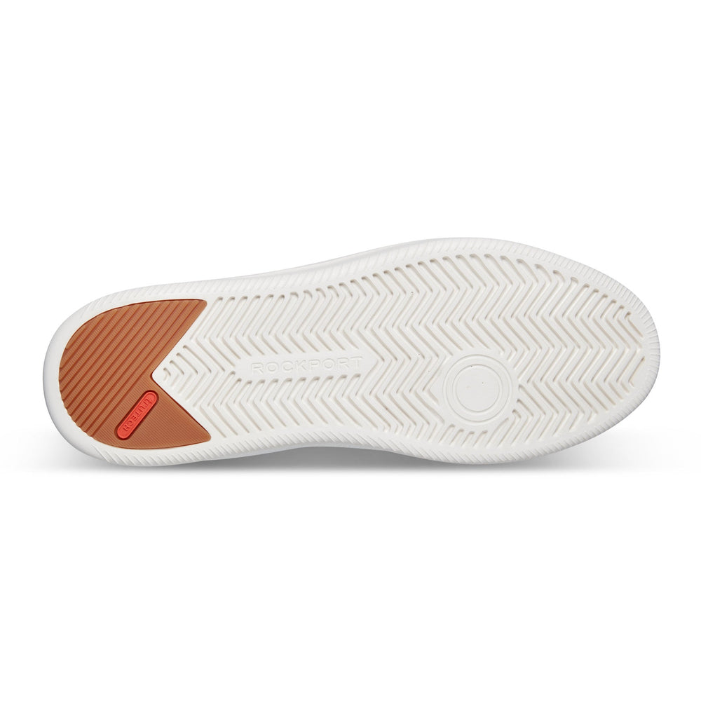 Men Rockport Lite Court Lace-up Casual Sneakers Ivory