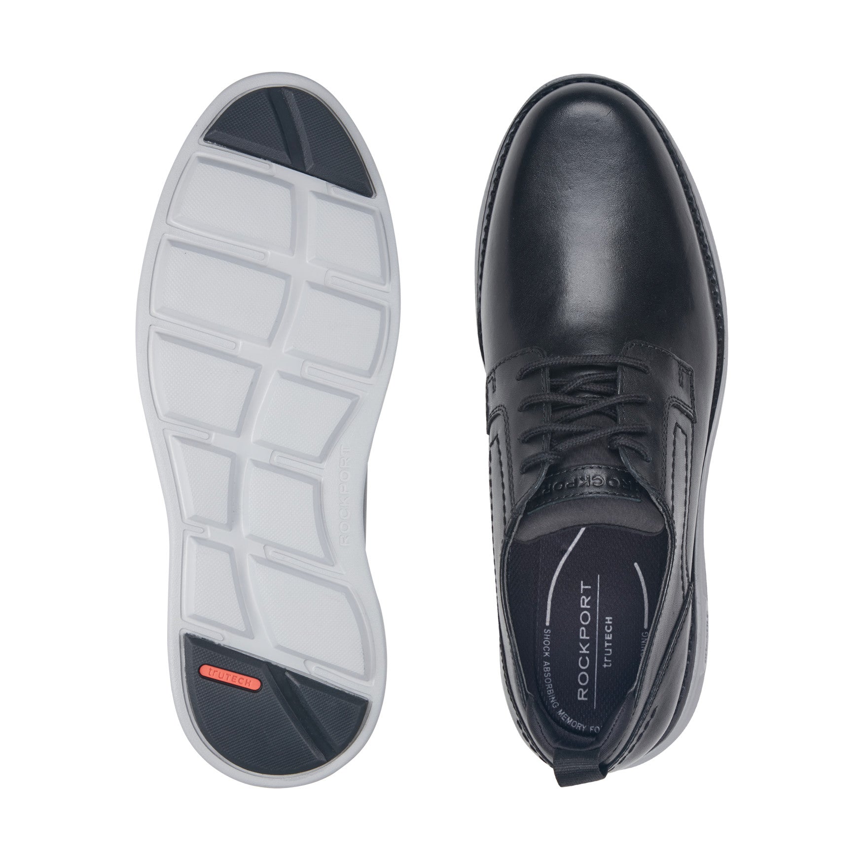Men Rockport Canton Casual Lace-up Oxford Black Leather