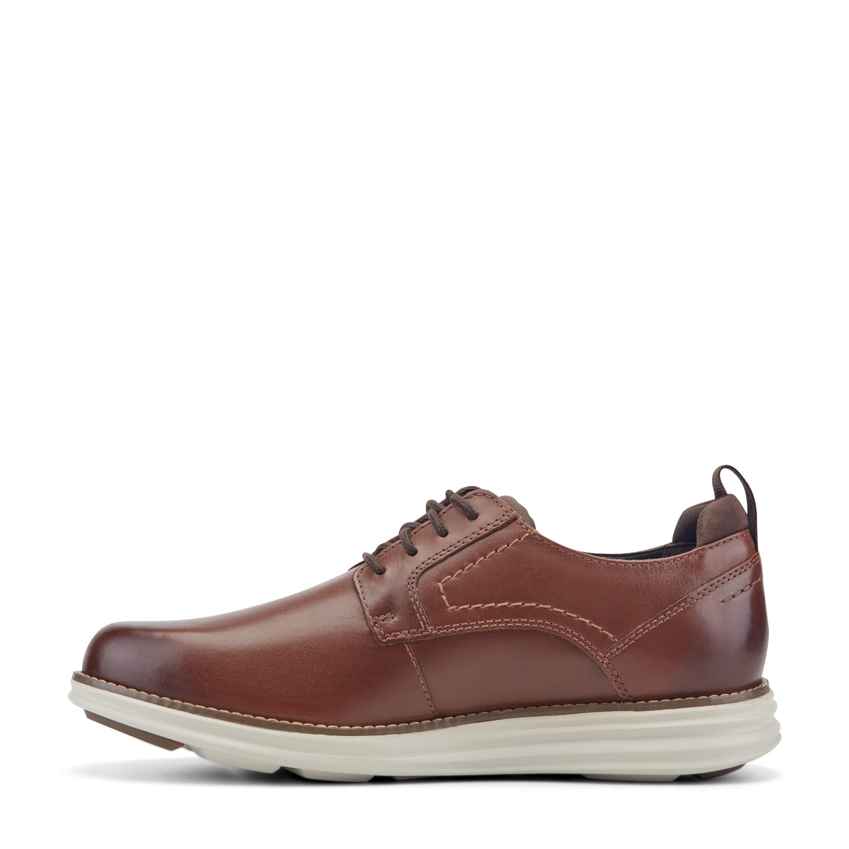 Men Rockport Canton Casual Lace-up Oxford Dark Natural Leather