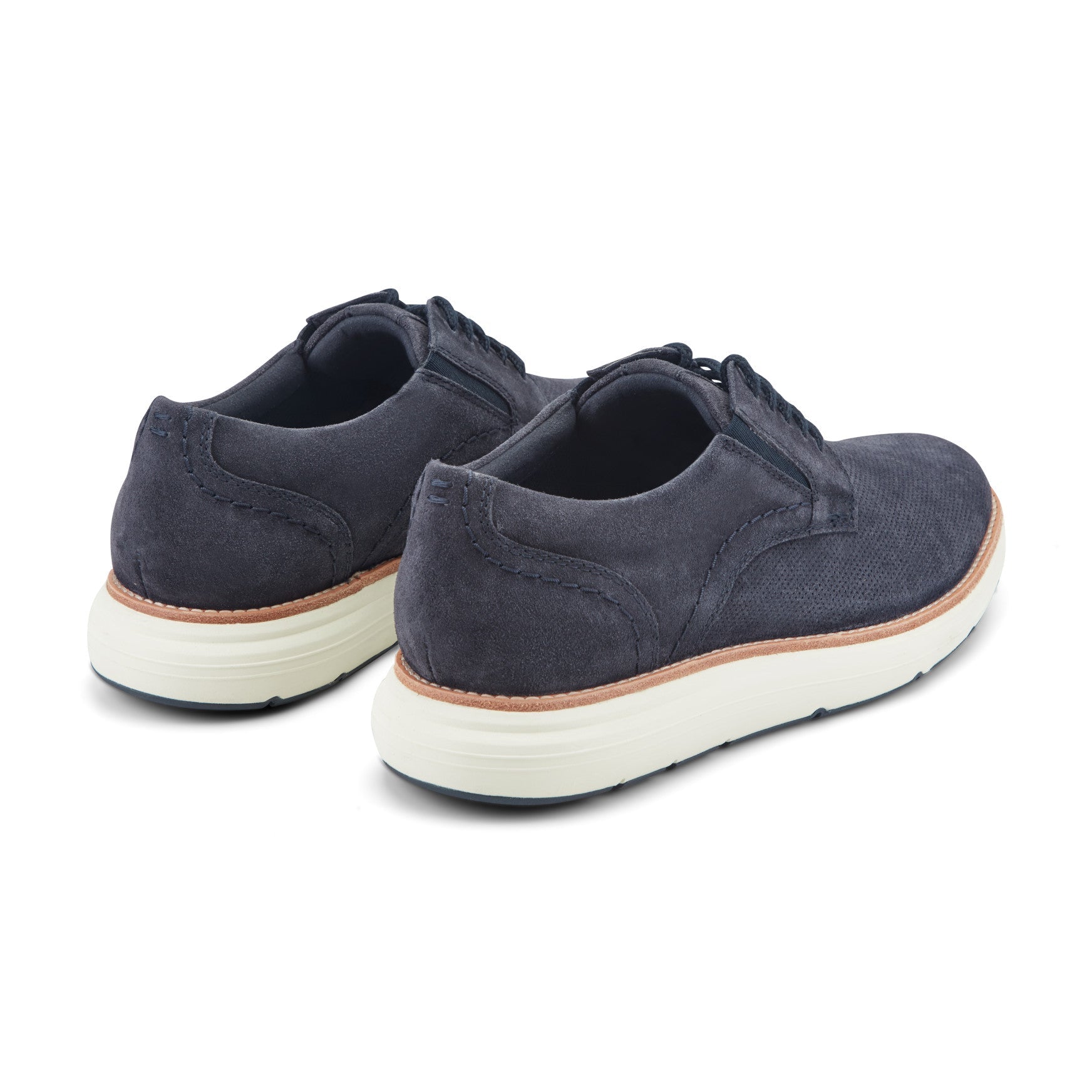 Men Rockport Total Motion Cadman Casual Lace-up Oxford Sneakers Dark Blue Suede