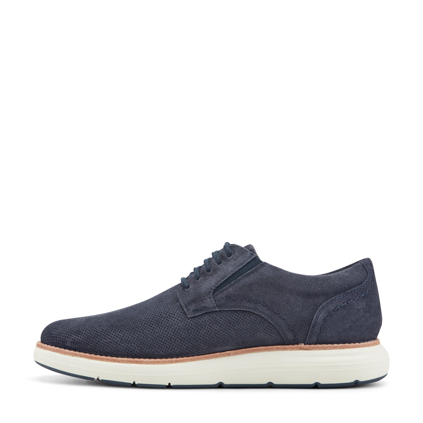 Men Rockport Total Motion Cadman Casual Lace-up Oxford Sneakers Dark Blue Suede