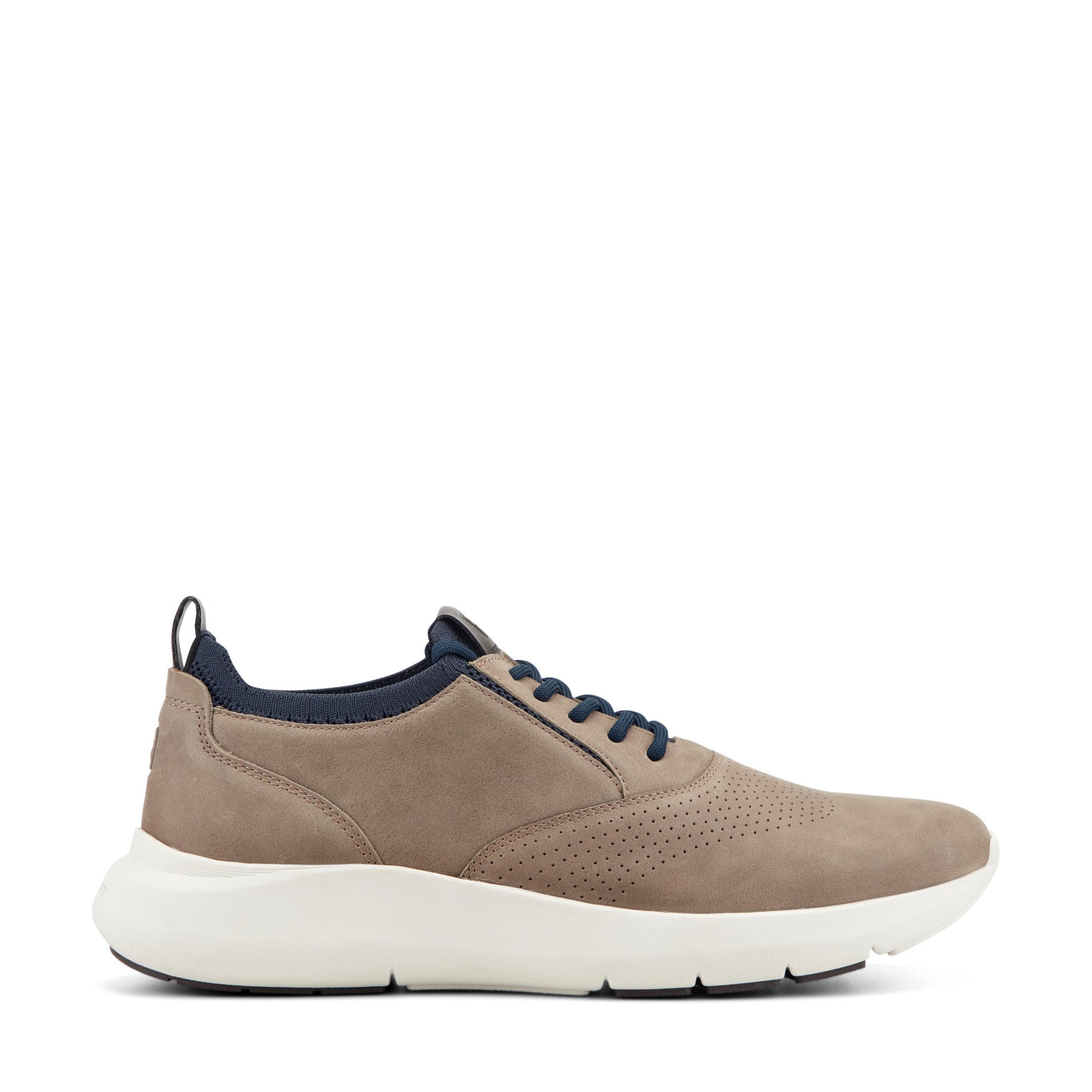 Men Rockport Jeffson Casual Lace-up Sneakers Taupe Leather