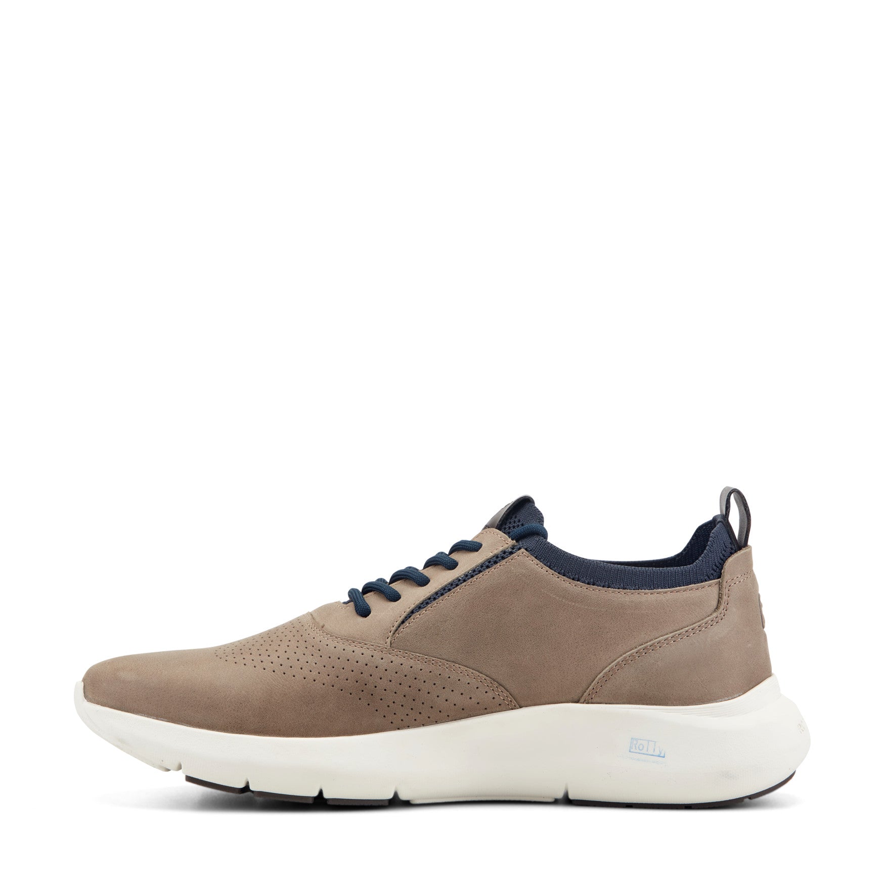 Men Rockport Jeffson Casual Lace-up Sneakers Taupe Leather