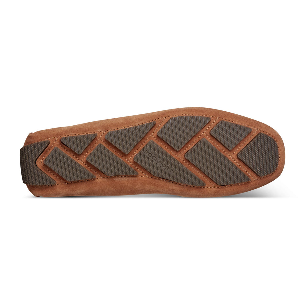 Men Rockport Roland Loafers Medium Natural Suede