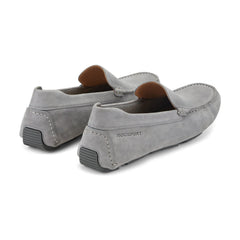 Men Rockport Rodger Loafers Light Gray Suede